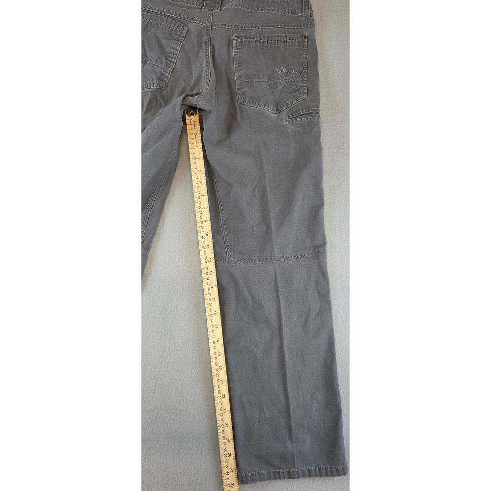 Kuhl Kanvus Jean Men's 34x30 Grey Stretch Canvas Hiking Pants Free Ryde 5114 - Picture 4 of 15